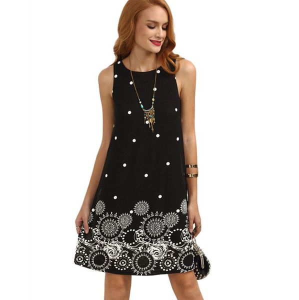 2018 sell dress female new fashion women's summer printed chiffon sleeveless evening party vest dresses vestidos robe femme, Black;gray
2018 sell dress female new fashion women's summer printed chiffon sleeveless evening party vest dresses vestidos robe femme, Black;gray
