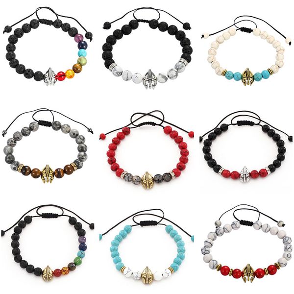 roman knight spartan warrior gladiator helmet bracelet men women braiding howlite lava tiger eye stone bead mala yoga bracelet, Golden;silver
roman knight spartan warrior gladiator helmet bracelet men women braiding howlite lava tiger eye stone bead mala yoga bracelet, Golden;silver