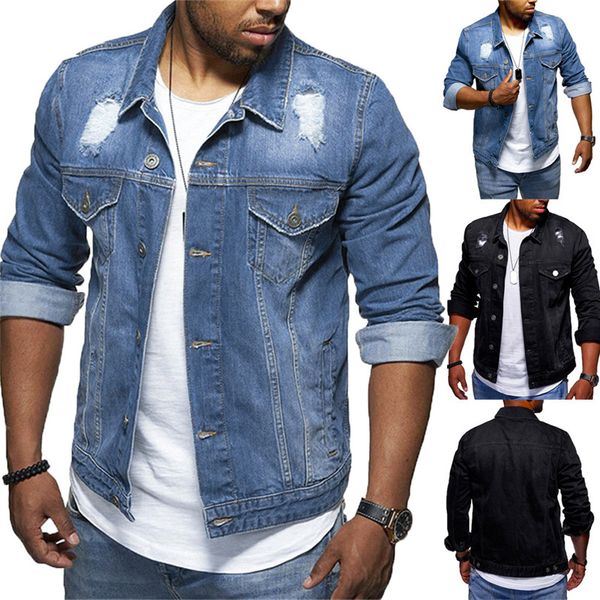 2019 man jacket autumn winter long sleeve hole lapel pocket fashion denim jacket retro blouse casaco masculino a55, Black;brown
2019 man jacket autumn winter long sleeve hole lapel pocket fashion denim jacket retro blouse casaco masculino a55, Black;brown