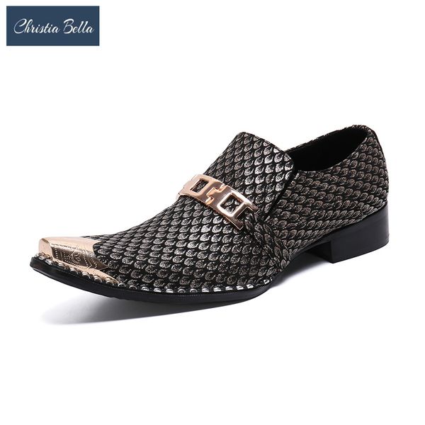 christia bella fashion printing real leather men office shoes large size metal pointed toe slip on formal party dress shoes, Black
christia bella fashion printing real leather men office shoes large size metal pointed toe slip on formal party dress shoes, Black