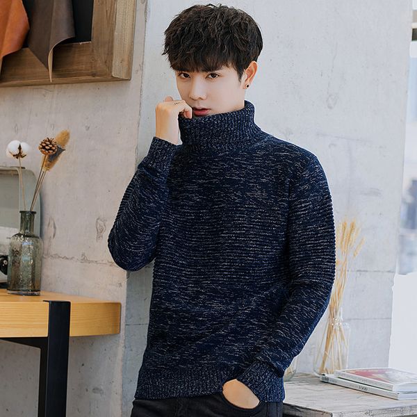 autumn winter men's cotton sweater fashion turtleneck solid color long-sleeved sweater, White;black
autumn winter men's cotton sweater fashion turtleneck solid color long-sleeved sweater, White;black