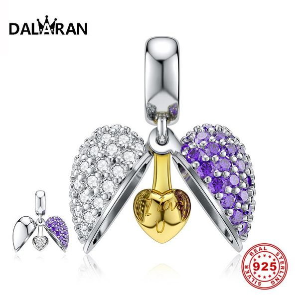 dalaran 925 sterling silver beads crystal cz opened heart love charms fit silver 925 original diy jewelry making, Blue;slivery
dalaran 925 sterling silver beads crystal cz opened heart love charms fit silver 925 original diy jewelry making, Blue;slivery