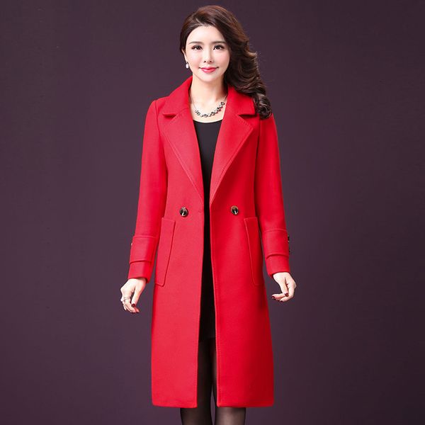 women's wool & blends winter long coat women business work warm woolen overcoat slim fit turn down collar office lady coats plus size 4, Black
women's wool & blends winter long coat women business work warm woolen overcoat slim fit turn down collar office lady coats plus size 4, Black