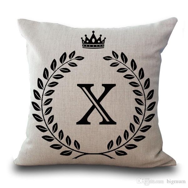 english alphabet letter one side printed catton linenr love pillow cases home office with leaves crown
english alphabet letter one side printed catton linenr love pillow cases home office with leaves crown