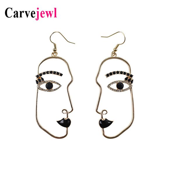 carvejewl face hollow earrings abstract stylish hollow out face oval earrings for women jewelry rhinestone enamel glaze, Silver
carvejewl face hollow earrings abstract stylish hollow out face oval earrings for women jewelry rhinestone enamel glaze, Silver