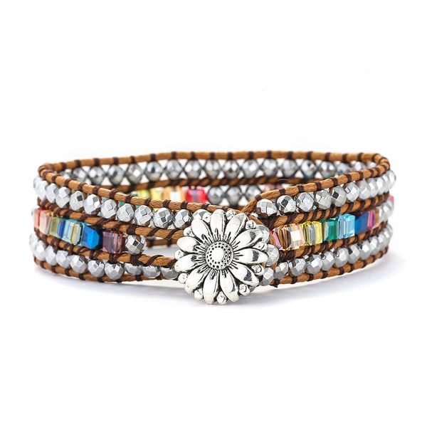 new chakra yoga handmade braided wrap bracelets with plated silver hematite 7 color crystal for women creative gifts collection, Black
new chakra yoga handmade braided wrap bracelets with plated silver hematite 7 color crystal for women creative gifts collection, Black