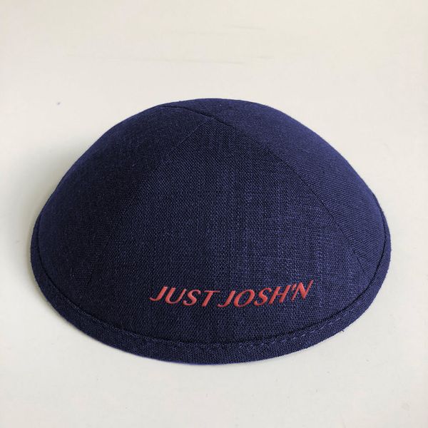 Cu tomize kippah kippot yarmulke navy linen kipa kippa kullcap dome for wedding bar mitzvah linen fabric with embriodery
Cu tomize kippah kippot yarmulke navy linen kipa kippa kullcap dome for wedding bar mitzvah linen fabric with embriodery