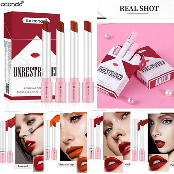 ibcccndc 4 colors lipstick cigarette lipstick 4 colors kit lip gloss 4 colors matte velvet lipsticks tube nude red moisturizer waterproof
ibcccndc 4 colors lipstick cigarette lipstick 4 colors kit lip gloss 4 colors matte velvet lipsticks tube nude red moisturizer waterproof