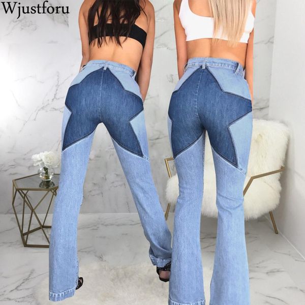 wjustforu blue patchwork ripped flare jeans for women back star push up denim pants female light skinny elegant jeans vestidos
wjustforu blue patchwork ripped flare jeans for women back star push up denim pants female light skinny elegant jeans vestidos