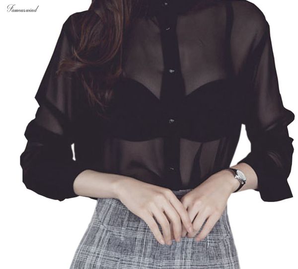 see through chiffon blouse turn down collar flutter transparent blouse perspective chiffon blouse long sleeve transparent shirt, White
see through chiffon blouse turn down collar flutter transparent blouse perspective chiffon blouse long sleeve transparent shirt, White