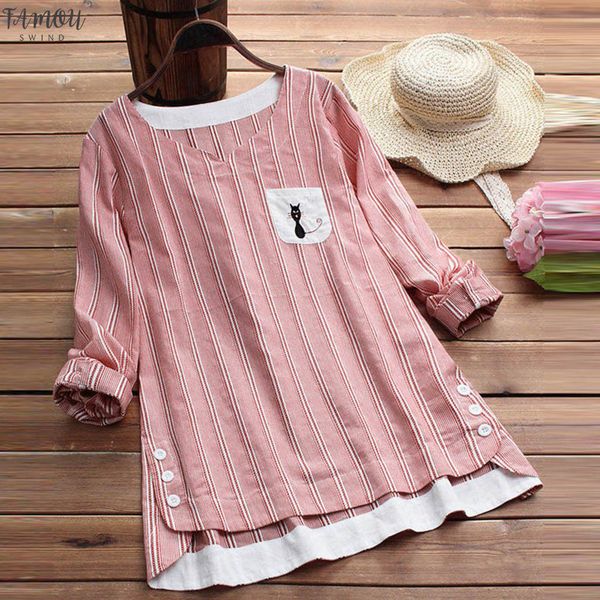 женщины блузки сорочка femme дамы полосатый кот вышивка blusas длинные рукава топы блузки для женщин camisas mujer dropshipping, White
женщины блузки сорочка femme дамы полосатый кот вышивка blusas длинные рукава топы блузки для женщин camisas mujer dropshipping, White