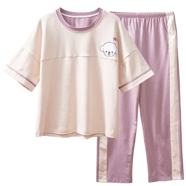 new summer pyjamas women 100%cotton pajamas cartoon two pieces set pajama short sleeve cute soft big size -xxl ladies sleepwear, Blue;gray
new summer pyjamas women 100%cotton pajamas cartoon two pieces set pajama short sleeve cute soft big size -xxl ladies sleepwear, Blue;gray