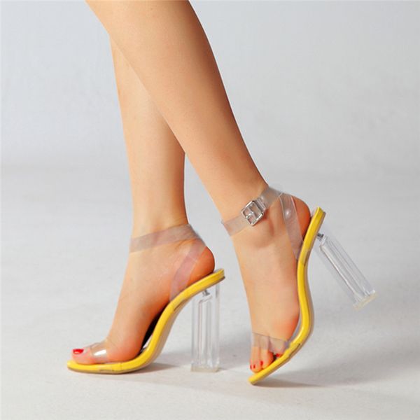sandals women 2020 pvc size 35-42 jelly open toe high heels women transparent perspex slippers thick heel clear sandalias, Black
sandals women 2020 pvc size 35-42 jelly open toe high heels women transparent perspex slippers thick heel clear sandalias, Black