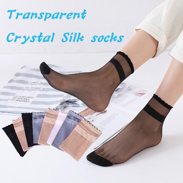 summer women lace socks crystal silk ankle sock glass black white transparent socks for ladies 5 pair/set
summer women lace socks crystal silk ankle sock glass black white transparent socks for ladies 5 pair/set