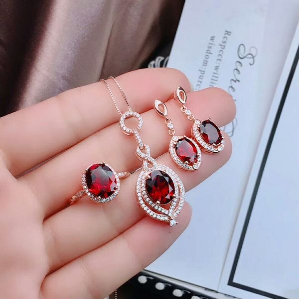 meibapj fine quality natural red garnet gemstone trendy jewelry set for women real 925 sterling silver charm fine jewelry, Black
meibapj fine quality natural red garnet gemstone trendy jewelry set for women real 925 sterling silver charm fine jewelry, Black
