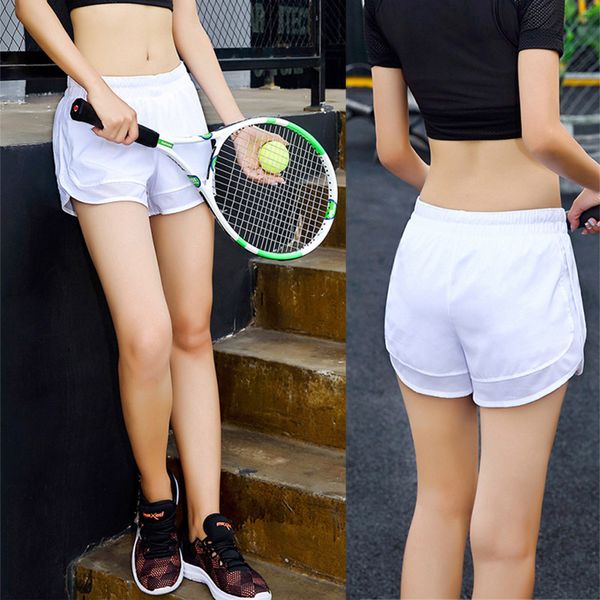 women's sports shorts new fake two-piece sports mesh shorts anti-light loose breathable running yoga fitness, White;red
women's sports shorts new fake two-piece sports mesh shorts anti-light loose breathable running yoga fitness, White;red