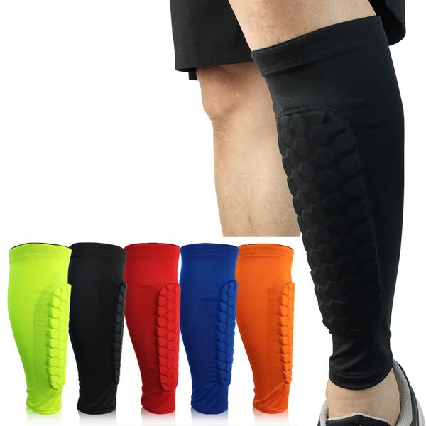 1 pair professional football calf support honeycomb anti collision blocks breathable shin guard leg protection legging greaves, Black
1 pair professional football calf support honeycomb anti collision blocks breathable shin guard leg protection legging greaves, Black