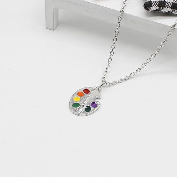 vintage jewelry drop oil creative art drawing board girl necklace, paint palette charm pendant jewelry necklace, Silver
vintage jewelry drop oil creative art drawing board girl necklace, paint palette charm pendant jewelry necklace, Silver