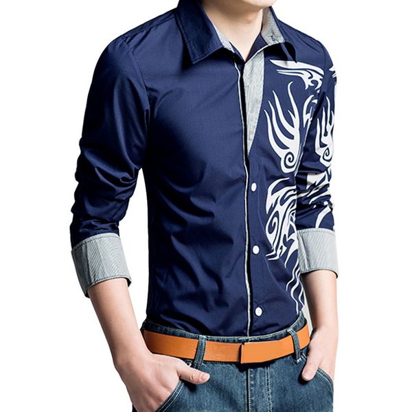 heflashor men shirt new men's dragon print shirts slim casual fashion social business long sleeve shirt camisa masculina, White;black
heflashor men shirt new men's dragon print shirts slim casual fashion social business long sleeve shirt camisa masculina, White;black