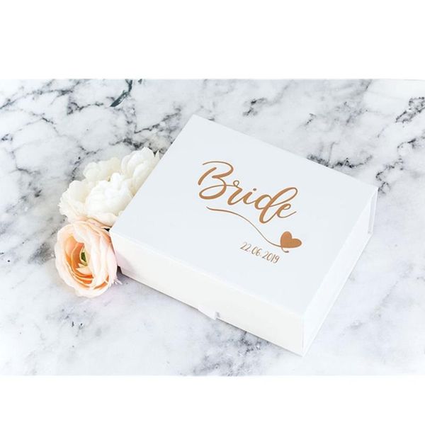 gift wrap personalised custom bride box white with wedding date magnetic rose gold boxes
gift wrap personalised custom bride box white with wedding date magnetic rose gold boxes