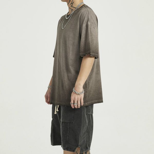 t-shirt short ripped cotton tee cuffs oversize raglan sleeve streetwear garment-wash jkxmj, Black
t-shirt short ripped cotton tee cuffs oversize raglan sleeve streetwear garment-wash jkxmj, Black