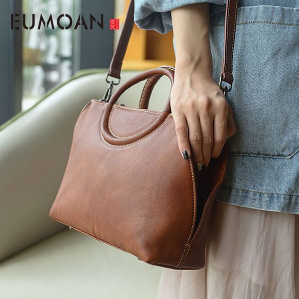 eumoan head leather female bag, 2019 hand-made temperament pure leather handbag, soft sloping bag
eumoan head leather female bag, 2019 hand-made temperament pure leather handbag, soft sloping bag