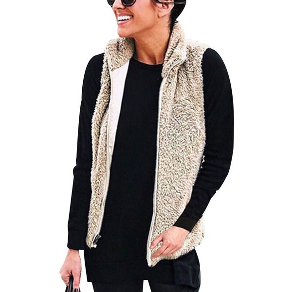 women jackets pockets zip vest coat knitted vest cardigan sleeveless coat th36, Black;white
women jackets pockets zip vest coat knitted vest cardigan sleeveless coat th36, Black;white