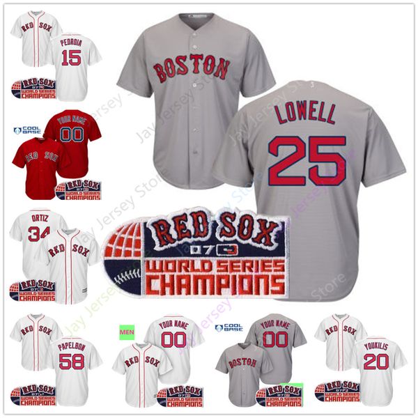 Boston 2007 World Series Red Sox 15Jersey Lester Curt Schilling Tim Wakefield Jason Varitek Mike Lowell Ortiz Pedroia Youkilis Manny Ramirez
Boston 2007 World Series Red Sox 15Jersey Lester Curt Schilling Tim Wakefield Jason Varitek Mike Lowell Ortiz Pedroia Youkilis Manny Ramirez