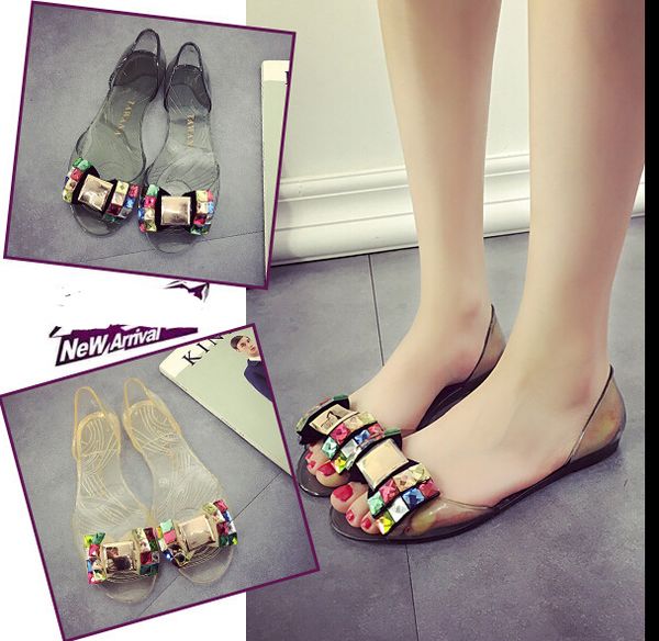 new transparent sandals female summer flat jelly shoes glass drill bow rhinestone fashion shoes plastic fish mouth sandals, Black
new transparent sandals female summer flat jelly shoes glass drill bow rhinestone fashion shoes plastic fish mouth sandals, Black