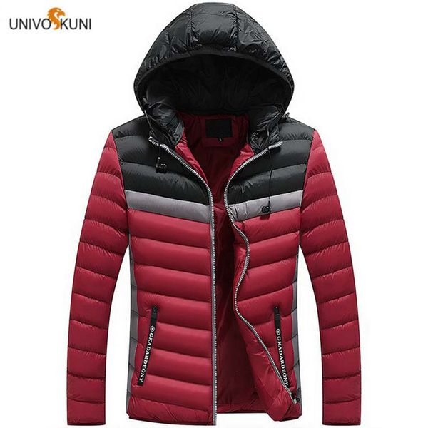 univos kuni men winter jacket hooded parka overcoats casual thick warm male cotton padded hombre slim outwear h565, Black
univos kuni men winter jacket hooded parka overcoats casual thick warm male cotton padded hombre slim outwear h565, Black