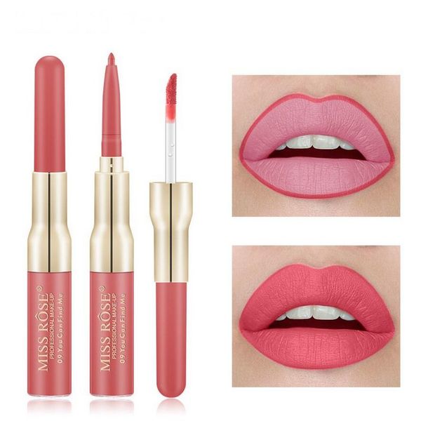 miss rose double head lip gloss liquid lipstick with lip liner lip gloss long lasting waterproof lips makeup batom liquido
miss rose double head lip gloss liquid lipstick with lip liner lip gloss long lasting waterproof lips makeup batom liquido