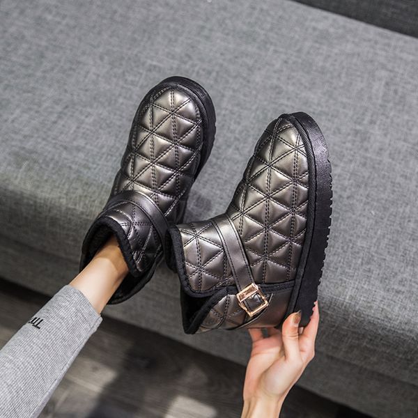2019 winter super warm snow boots women slip on flat cotton shoes women light waterproof ankle boots female white u11-41, Black
2019 winter super warm snow boots women slip on flat cotton shoes women light waterproof ankle boots female white u11-41, Black
