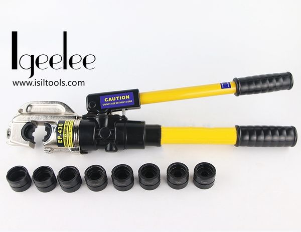 igeelee hydraulic crimping pliers ep-430 al/cu conductor with 3 types of dies, c type dies/ h type dies or hexagon dies
igeelee hydraulic crimping pliers ep-430 al/cu conductor with 3 types of dies, c type dies/ h type dies or hexagon dies