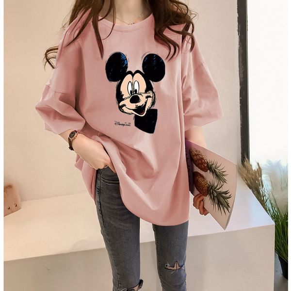 2020 large size women's short-sleeved women's loose cartoon fat sister casual t-shirt t-shirt all-match, White
2020 large size women's short-sleeved women's loose cartoon fat sister casual t-shirt t-shirt all-match, White