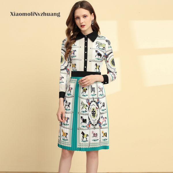 xiaomoli fashion print * horse retro fit show тонкий темперамент плиссированное платье новое осенью 2019 года, Black;gray
xiaomoli fashion print * horse retro fit show тонкий темперамент плиссированное платье новое осенью 2019 года, Black;gray