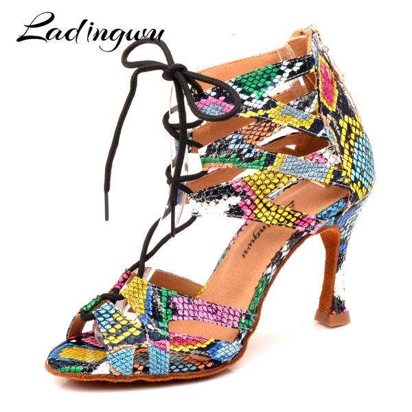 ladingwu dance shoes women's latin shoes dance boots trend snake texture salsa wide and narrow adjustment shoelace
ladingwu dance shoes women's latin shoes dance boots trend snake texture salsa wide and narrow adjustment shoelace