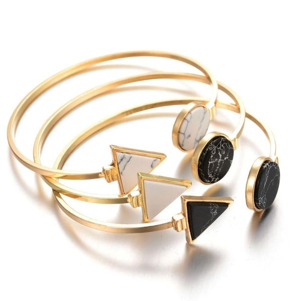 2020 women bangles women metal round cuff marble stone bracelets adjustable open bangles fashion jewelry accessories, Black
2020 women bangles women metal round cuff marble stone bracelets adjustable open bangles fashion jewelry accessories, Black