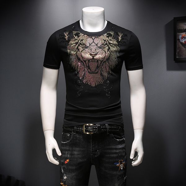 2020 summer new men's craft pattern round neck short-sleeved t-shirt slim wild half-sleeved bottoming shirt t-shirt tide men size m-3xl, White;black 
2020 summer new men's craft pattern round neck short-sleeved t-shirt slim wild half-sleeved bottoming shirt t-shirt tide men size m-3xl, White;black