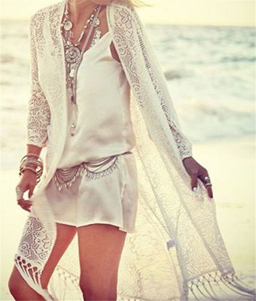 new lace tassel beach long cardigan sun protection clothing bikini outer cover swimsuit jacket, Blue;gray
new lace tassel beach long cardigan sun protection clothing bikini outer cover swimsuit jacket, Blue;gray