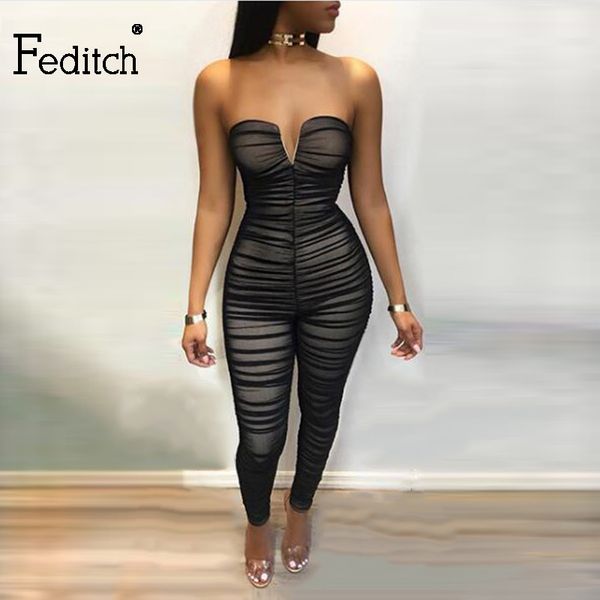 Feditch Autumn Black Color Strapless V Neck Chiffon Bodycon Jumpsuit Mesh Long Jumpsuits Sexy Bodysuit Rompers Womens Jumpsuit
Feditch Autumn Black Color Strapless V Neck Chiffon Bodycon Jumpsuit Mesh Long Jumpsuits Sexy Bodysuit Rompers Womens Jumpsuit