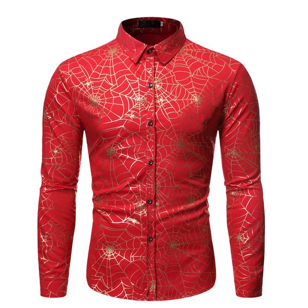 autumn men shirts casual slim fit streetwear red printed colorful blouse fashion lapel button up dress shirt long sleeve, White;black
autumn men shirts casual slim fit streetwear red printed colorful blouse fashion lapel button up dress shirt long sleeve, White;black
