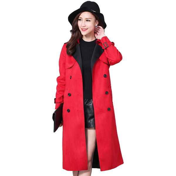 spring autumn fashion buckskin suede trench coat women long coat plus size s-6xl windbreaker female double-breasted trench a2841, Tan;black
spring autumn fashion buckskin suede trench coat women long coat plus size s-6xl windbreaker female double-breasted trench a2841, Tan;black