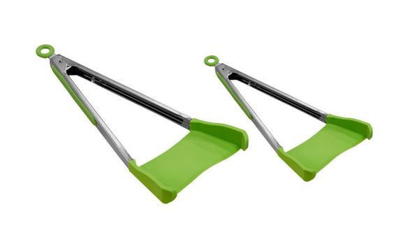 2 pack 2 in 1 kitchen clever silicone tong non-stick spatula 1 large and 1 small
2 pack 2 in 1 kitchen clever silicone tong non-stick spatula 1 large and 1 small