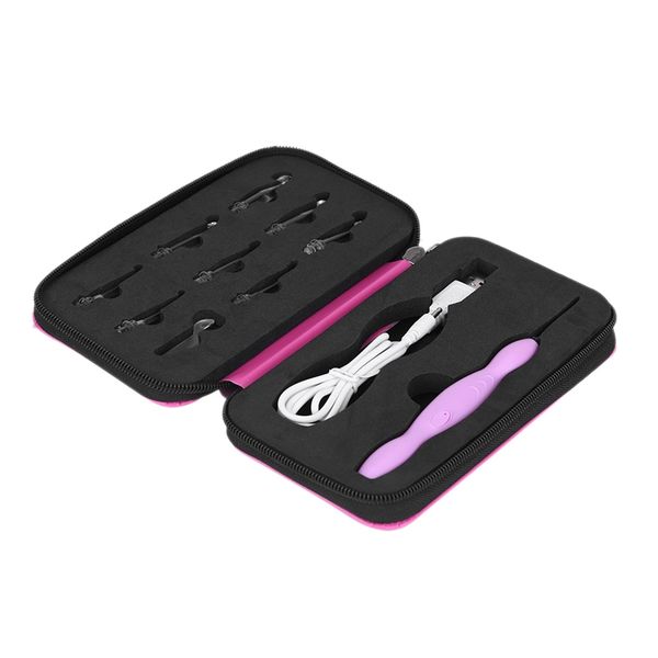 led crochet hooks set, 9 in 1 usb rechargeable light up crochet hooks needles hand weave sewing tools set with travel zipper cas, Black
led crochet hooks set, 9 in 1 usb rechargeable light up crochet hooks needles hand weave sewing tools set with travel zipper cas, Black