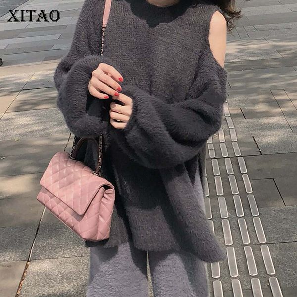 xitao off shoulder sweater knitted pullover pleated irregular patchwork 2019 autumn winter small fresh casual sweater gcc2433, White;black
xitao off shoulder sweater knitted pullover pleated irregular patchwork 2019 autumn winter small fresh casual sweater gcc2433, White;black