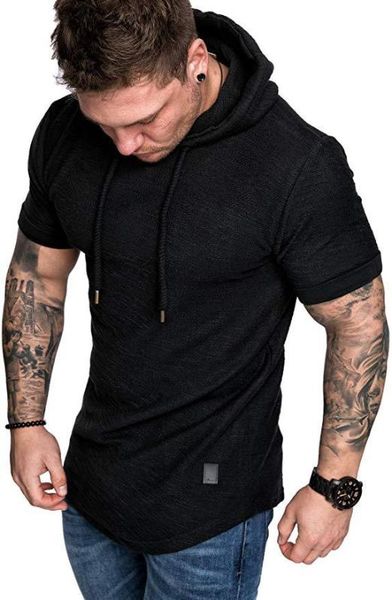 summer men's casual short-sleeved t-shirt hooded t-shirt bottoming shirt men t shirt, White;black
summer men's casual short-sleeved t-shirt hooded t-shirt bottoming shirt men t shirt, White;black
