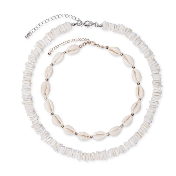 fashion white shell necklace with broken shell natural handmade necklace set, Silver
fashion white shell necklace with broken shell natural handmade necklace set, Silver