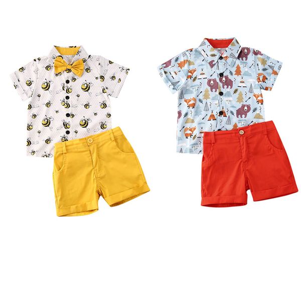 summer toddler boys gentleman outfits suit infant baby boys clothes sets animal print t shirts with bownot+shorts 2pcs set, White
summer toddler boys gentleman outfits suit infant baby boys clothes sets animal print t shirts with bownot+shorts 2pcs set, White