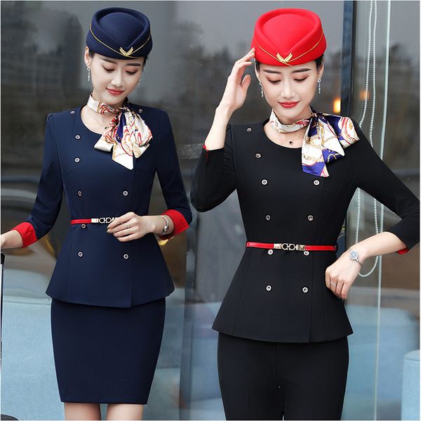 spring autumn professional female suit stewardess dress female work uniform hat jacket pants cosmetologist beauty salon work clothes, White
spring autumn professional female suit stewardess dress female work uniform hat jacket pants cosmetologist beauty salon work clothes, White