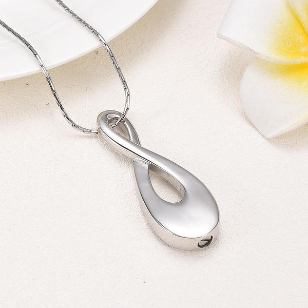 t006 big infinity high polishing stainless steel cremation necklace in memory of the loss love funeral urn casket, Silver
t006 big infinity high polishing stainless steel cremation necklace in memory of the loss love funeral urn casket, Silver